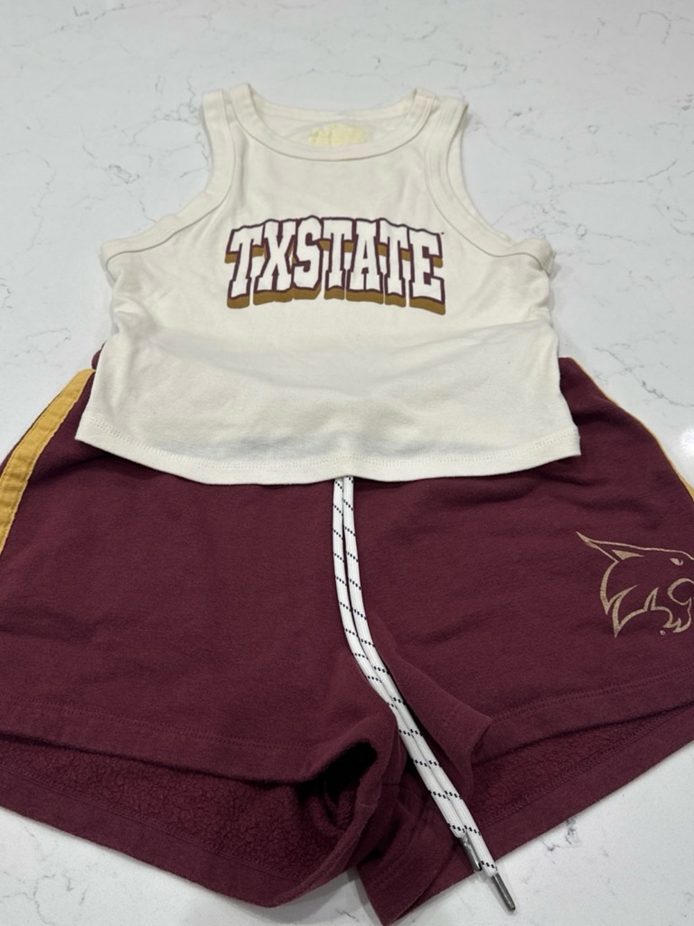 Women’s TXSTATE White Tank Top - University Graphic
